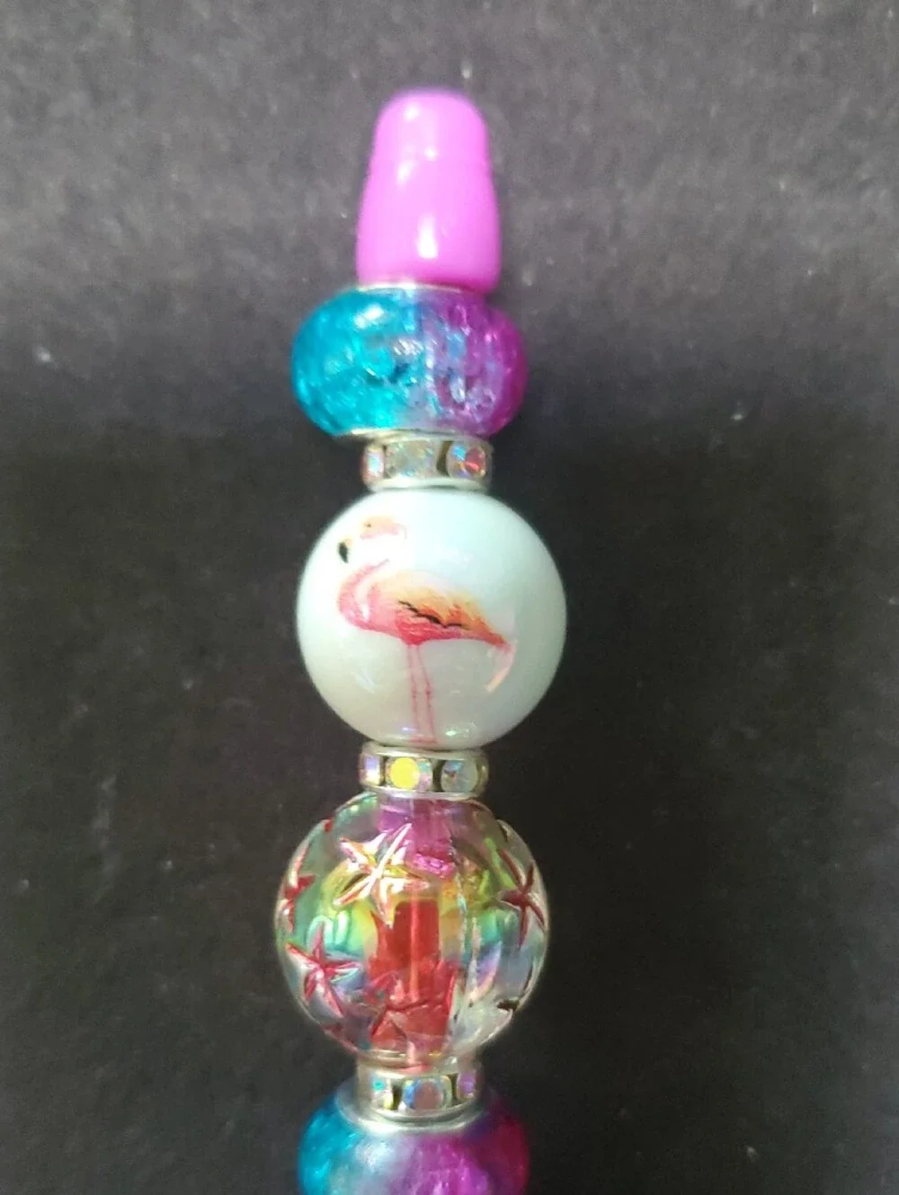 Decorative Beaded Pen - Blue and Purple REASONABLE OFFER ACCEPTED